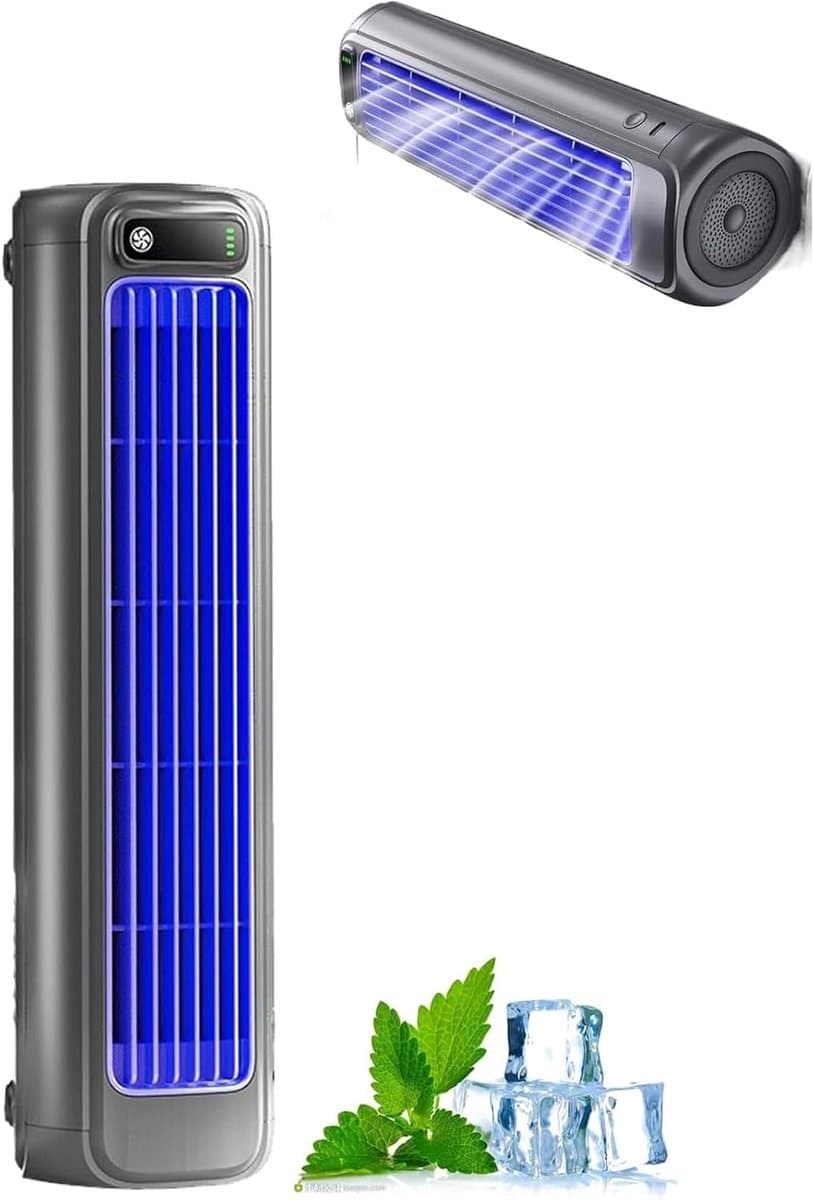 Originele draadloze wandventilator met 3 snelheden | Stil en draagbaar | geschikt voor wandmontage, ideaal voor keuken | slaapkamer en kantoor | grijs — afbeelding 1