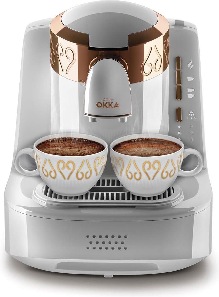 Arzum OKKA Turks Koffiezetapparaat OK001-0200 | Wit/Koper - 2 kopjes - Aanpasbare temperatuur - Volautomatisch - 710W — afbeelding 1