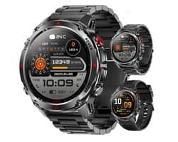Golden Sound GPS Smartwatch Heren - 1.46'' AMOLED Display - GPS 5 satellieten - 5ATM Waterdicht - 200+ sportmodi - Belfunctie - Barometer - Stappenteller - Bloeddrukmeter - Hartslagmeter - 540 mAh - Dark Grey