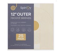 Spin'Ov LP Hoezen 25 Stuks - Transparante Buitenhoezen 75 Micron