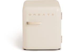 CREATE - Koelkast in retrostijl - Gebroken wit - Handvat Zand - FRIDGE RETRO 48L