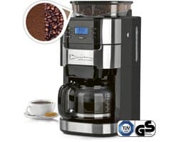 Barista Filterkoffiezetapparaat met Bonenmaler – Warmhoudfunctie, 24-uurs Timer, Permanent Filter – 10 Kopjes – Voor Bonen en Gemalen Koffie