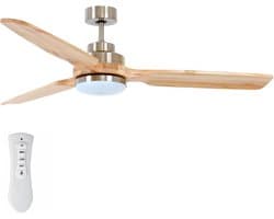 LT-Luce Plafondventilator met lamp - Ø142 cm - Shoalhaven Brushed Chrome