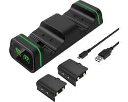 YONO Oplaadstation geschikt voor Xbox Controller - Oplader met 2 Accu Battery Pack - Accessoires Series X S