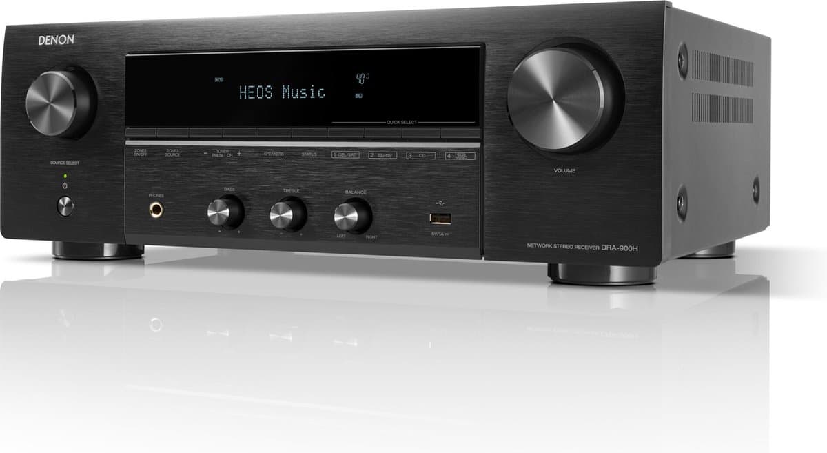 Denon - DRA-900H - AV Amplifier met 2.2 Kanalen, 175 Watt per Kanaal, HEOS® Built-In en Bluetooth - Zwart — afbeelding 1
