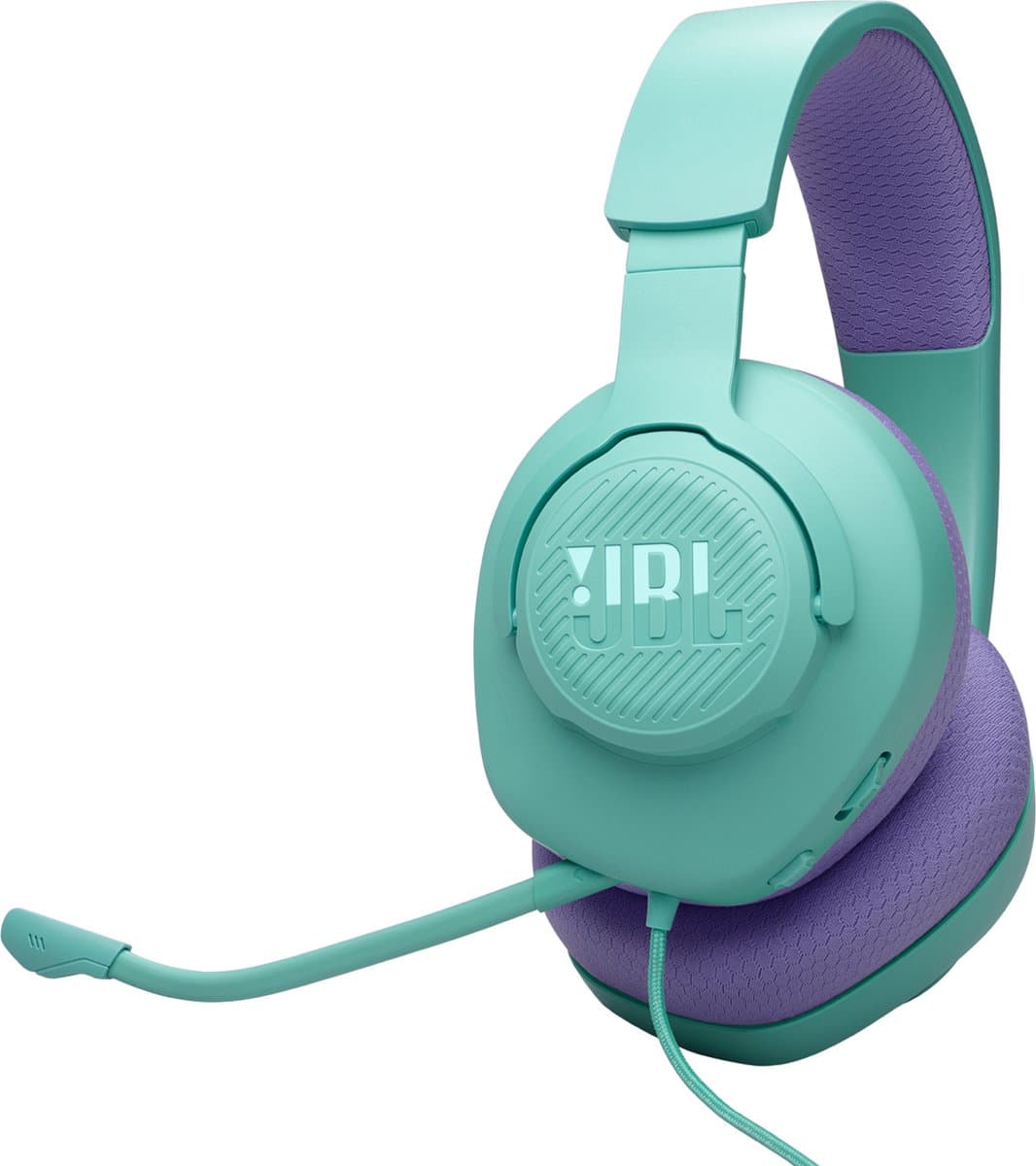JBL Quantum 100 M2 - Bedrade Gaming Headset - Over-ear Koptelefoon met Afneembare Microfoon - 3.5 mm Jack - Voor PC, PlayStation, Xbox & Switch - Turquoise — afbeelding 1