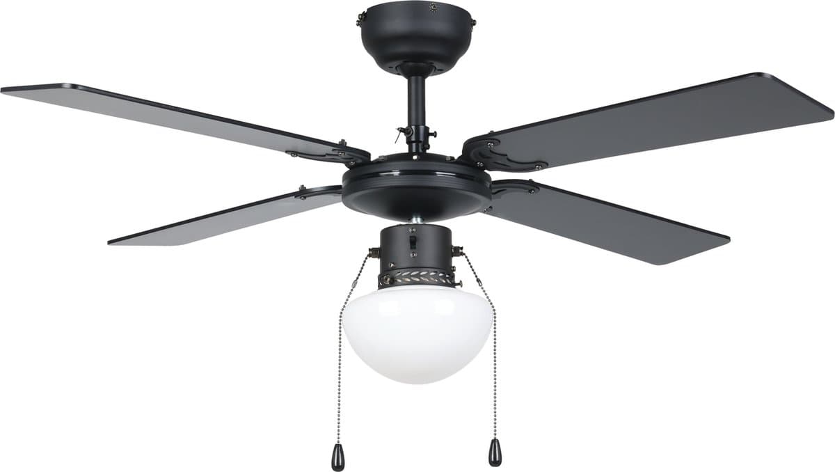 EGLO Fortaleza Plafondventilator met lamp - Ø 106,6 cm - 3 snelheden - AC longer life - Zwart/Bruin — afbeelding 1