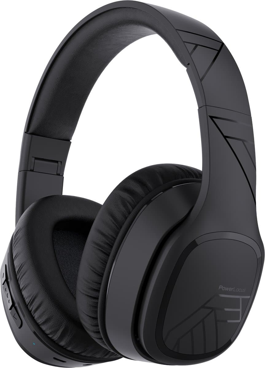 PowerLocus P7 - Draadloze Over-Ear Koptelefoon Inklapbaar - Bluetooth Hoofdtelefoon - Met microfoon – Headphone – Incl. Carry Case - Zwart — afbeelding 1