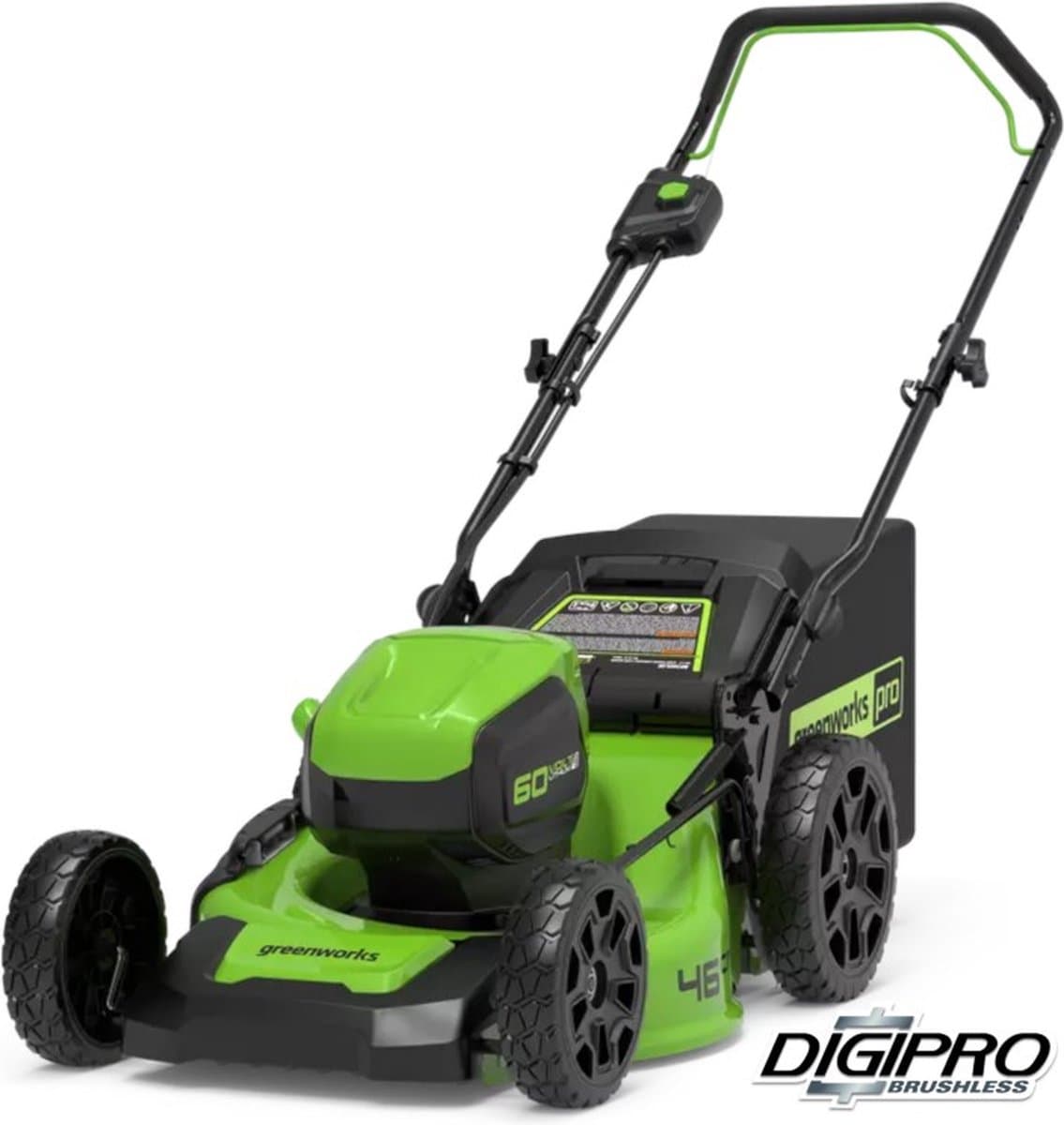 GREENWORKS 60 Volt accu grasmaaier zonder accu en lader GD60LM46HP — afbeelding 1