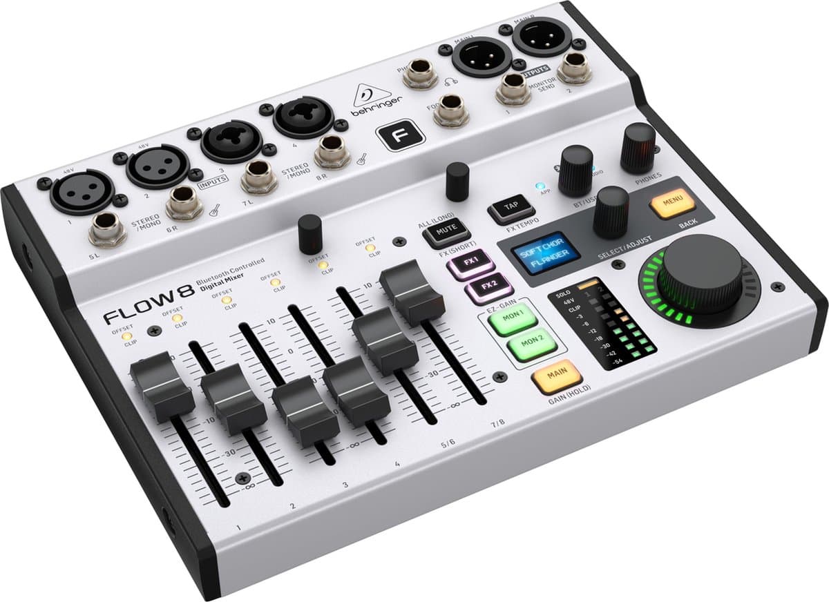 Behringer Flow 8 Serie - Digitale Mixer - Bluetooth - Studio Effects - USB-Audio Interface — afbeelding 1