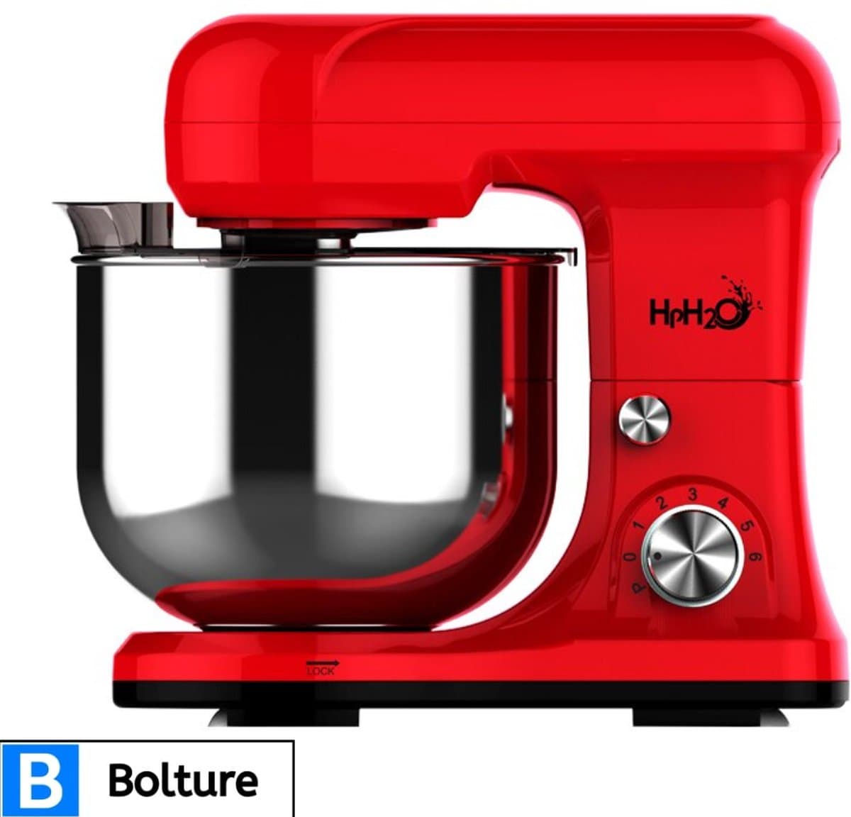 Bolture Mixer met Mengkom - Handmixer - Keukenmachine - Multifunctioneel - 4.5 Liter - Kneden Kloppen en Mengen - 1500 W — afbeelding 1