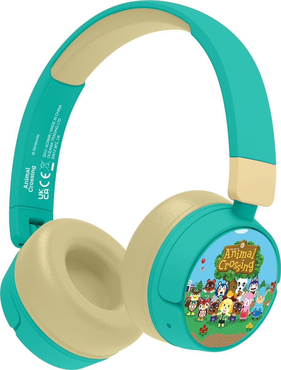 Animal Crossing - draadloze kinderkoptelefoon - volumebegrenzing - lange batterijduur - microfoon - opvouwbaar - bluetooth — afbeelding 1