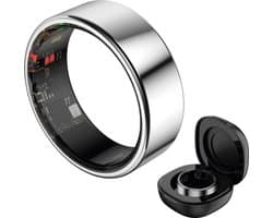 HAALE II Smart Ring met Oplaadcase - Silver - Size 10