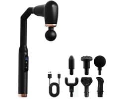 Massagepistool met lange steel voor diepe weefselmassage – 6 koppen en 6 snelheden