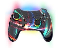 Unieke Switch Controller - RGB & Draadloos - RGB PRO - Bluetooth Controllers geschikt voor alle Nintendo Switch Accessoires Pro Controller