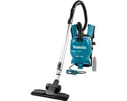 Makita DVC261ZX11 - Stofzuiger - Blauw - Li-Ion - Accu rugstofzuiger body - (2x 18V) incl. 4-delige