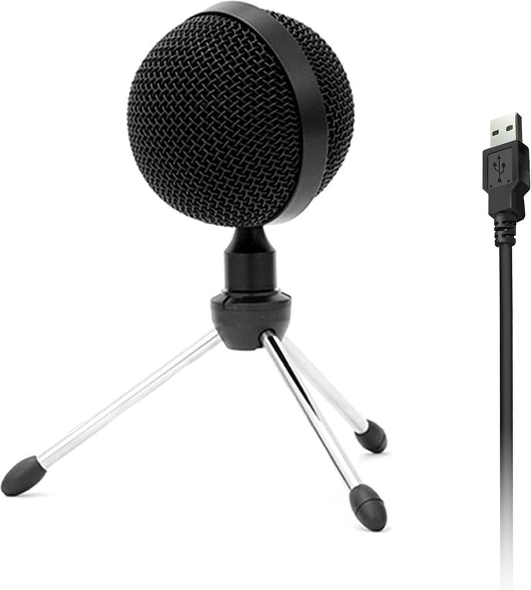 USB Microphone Condensator - USB Microfoon met Standaard - Geschikt voor: PC Computer, Macbook, Laptop en Playstation — afbeelding 1