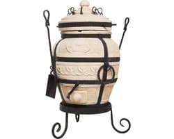 Keramische tandoor Don Sarmat - Multifunctionele Houtoven BBQ - Voor de Fijnproever! *** Met onderstel