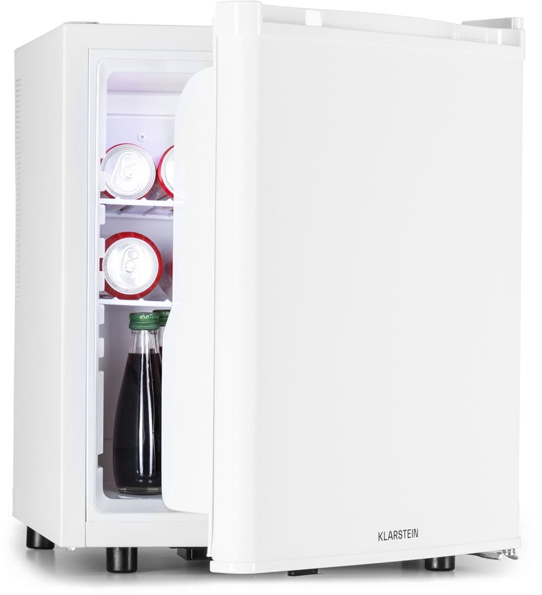 Klarstein Drankkoeler Happy Hour 45 Mini-koelkast - Minibar - Drankenkoelkast - 45 Liter - 26 dB - Wit - voor Bar - Stil - voor Kantoor - Compact - Drankkoelkast Drankenkoeler Beverage Cooler Flessenkoelkast - Hotelkoelkast — afbeelding 1