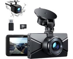 ApexArte® Dashcam voor Auto - Dualdashcam Voor en Achter - Full HD - Zwart