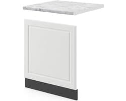 Vaatwasser paneel - Keukenfront Landhuis - Keuken opknappen - Gedeeltelijk geïntegreerd - 60 cm breed - Wit