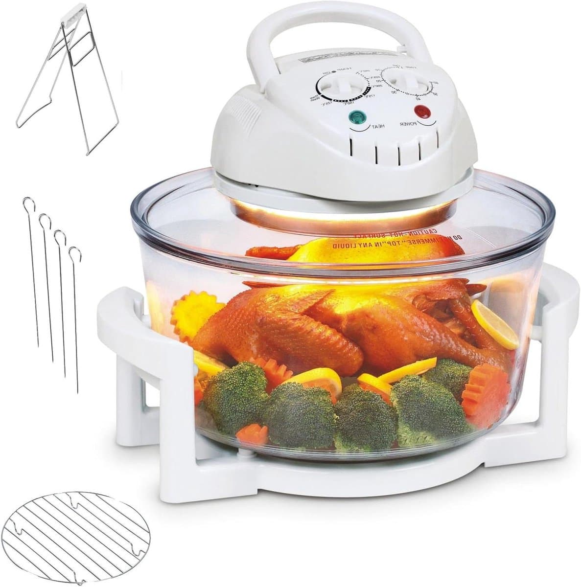 Halogeen Airfryer - Multicooker Oven - Gezond Koken - Snelle Verhitting - 12L Capaciteit - Wit — afbeelding 1