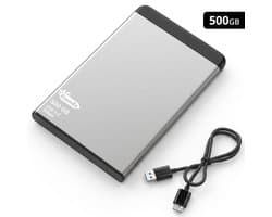 MrGoods Externe Harde Schijf 500GB Pro – USB 3.0 – 2.5 inch HDD – Metaal/Kunststof Behuizing – Zwart