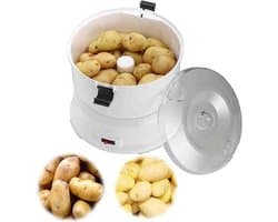Elektrische Aardappelschiller - Automatische Groenteschiller - Snel Salade Bereiden - Eén Druk Op De Knop - 1 kg Capaciteit - Wit