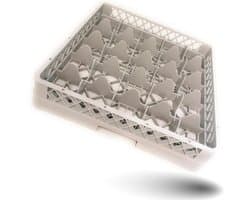 Spoelmand Glazen - Vaatwasser Mand - Horeca Afwas - Stapelbaar Uitbreidbaar - 50 x 50 cm - Antraciet