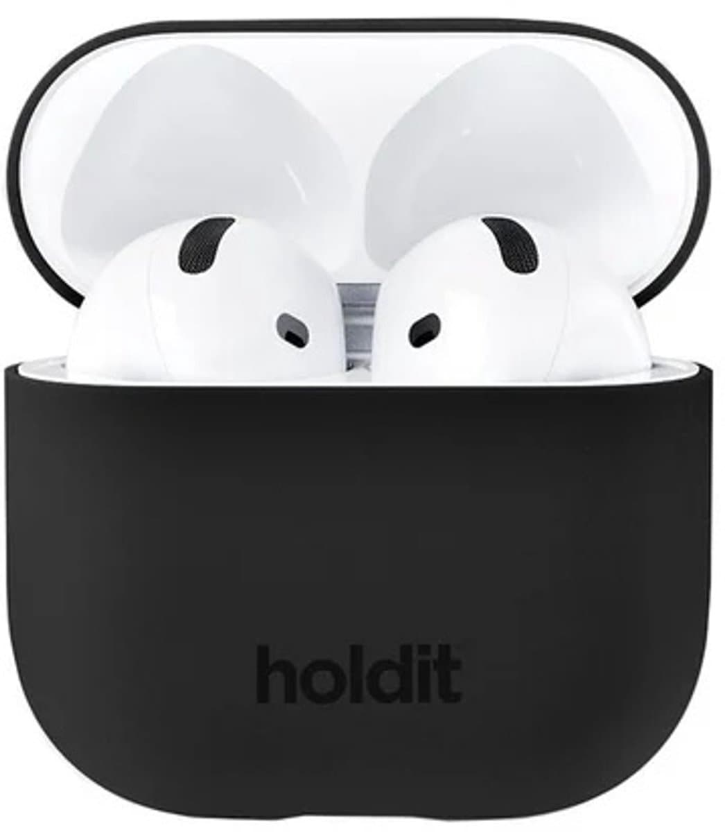 Holdit Silicone Case voor de Apple AirPods 5 / 4 - Zwart — afbeelding 1