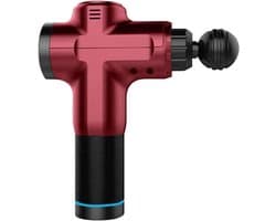 Spier Massager Gun - Fascia Blaster - Spierherstel Versnellen - 4 Verschillende Massagekoppen - 6 Snelheden - Rood