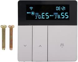 Slimme Thermostaat - Programmeert thermostat - Energie Besparen - 7 Dagen Programmeerbaar - 86 mm - Grijs