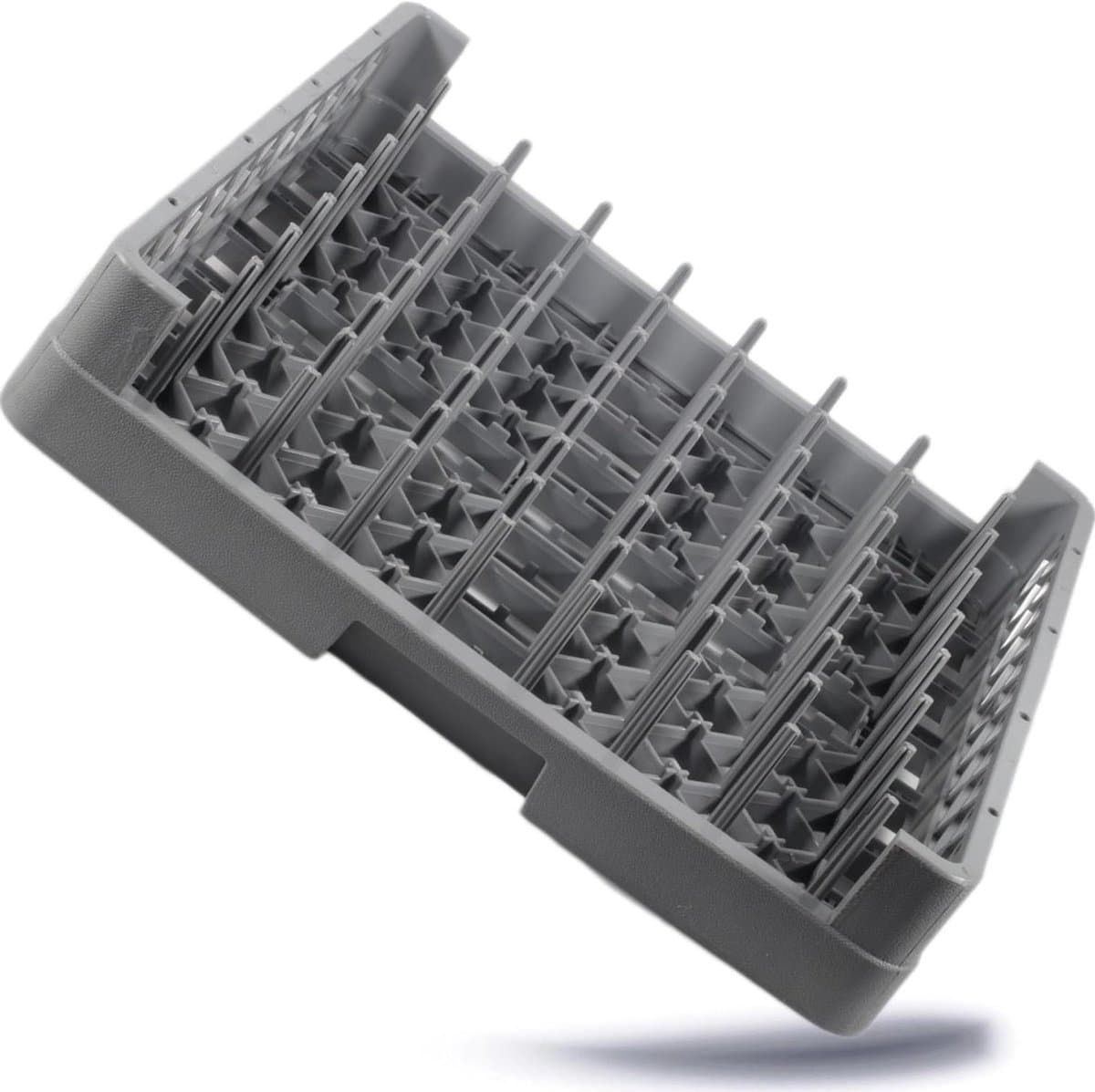 Afwasmand Horeca - Bordenmand Mokkenmand - Efficiënt Afwassen - Aanpasbare Indeling - 50 x 50 x 10 cm - Grijs — afbeelding 1