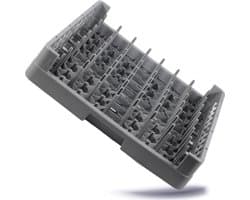 Afwasmand Horeca - Bordenmand Mokkenmand - Efficiënt Afwassen - Aanpasbare Indeling - 50 x 50 x 10 cm - Grijs