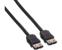 Externe Harde Schijf Kabel - eSATA Kabel - Externe Schijven Koppelen - Overdracht tot 6 Gbit/s - 1 meter - Zwart
