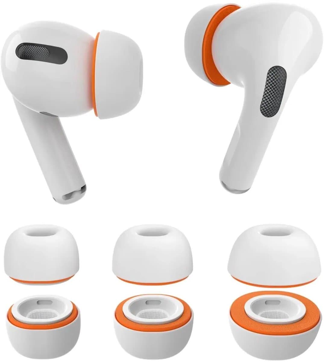 SBG 3 Pack Siliconen Memory Foam S/M/L Dopjes Oordopjes Vervanging Tips Geschikt voor AirPods Pro (1e & 2e Generatie) — afbeelding 1
