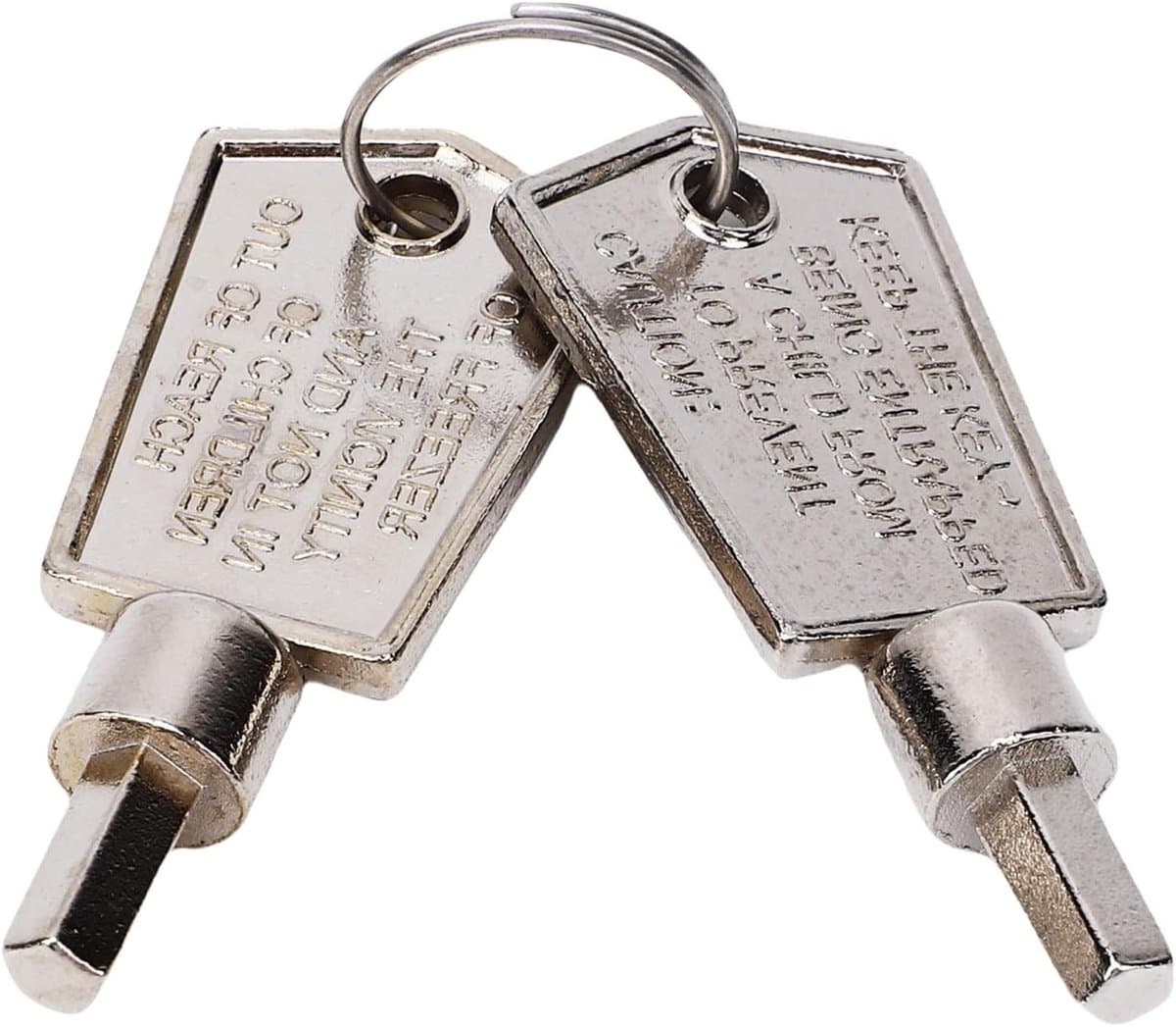 SnelShoppen - 2x Freezer Sleutel, Koelkast Deur Sleutel, Draagbare Vijfhoekige Duurzame Aluminium Legering Veiligheid Sleutel voor Glasdeuren, Kast en — afbeelding 1