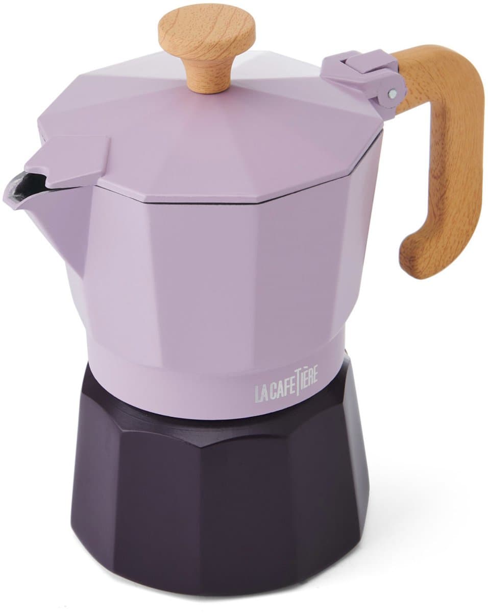 La Cafetière Venice aluminium espressomachine voor 3 kopjes - paars tweekleurig — afbeelding 1