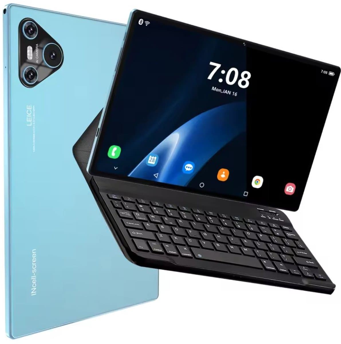 Mookes Pad 9 Pro Tablet 10.1 inch Android Snapdragon 8gen2 Global 16GB 1024GB 10000 mah 5G Dual SIM WIFI HD Scherm - Blue and Keyboard — afbeelding 1