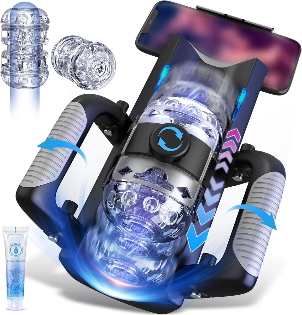 Elektrische masturbator voor mannen zakmuschi - seksspeelgoed voor mannen met telefoonstandaard en opvouwbare handgreep, 12 cm telescoop, masturbator seksspeeltje seksspeeltje Sex Toys Adult Toys — afbeelding 1