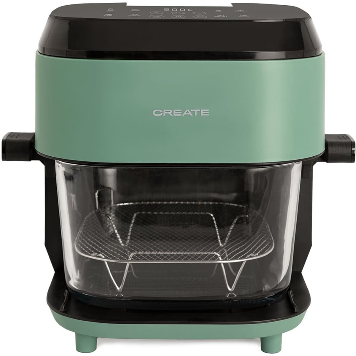 CREATE - Glazen heteluchtfriteuse van 6 L met vernevelingsfunctie - Salie - AIR FRYER STUDIO CRYSTAL LARGE — afbeelding 1