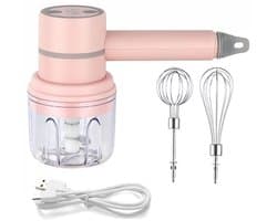 Blender-garde-2-in-1 draadloze elektrische blender, draagbare multifunctionele keukenmachine, kan worden gebruikt om eieren te mixen, slagroom te kloppen, knoflook te hakken, enz