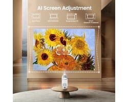 Beamer - Projector - Mini Projector - 4K - 1080P Full HD - 30000 Lumen - Auto Focus & Keystone - WIFI 6 – Dolby Ondersteuning – Draagbare Home Theater Beamer – EU Plug