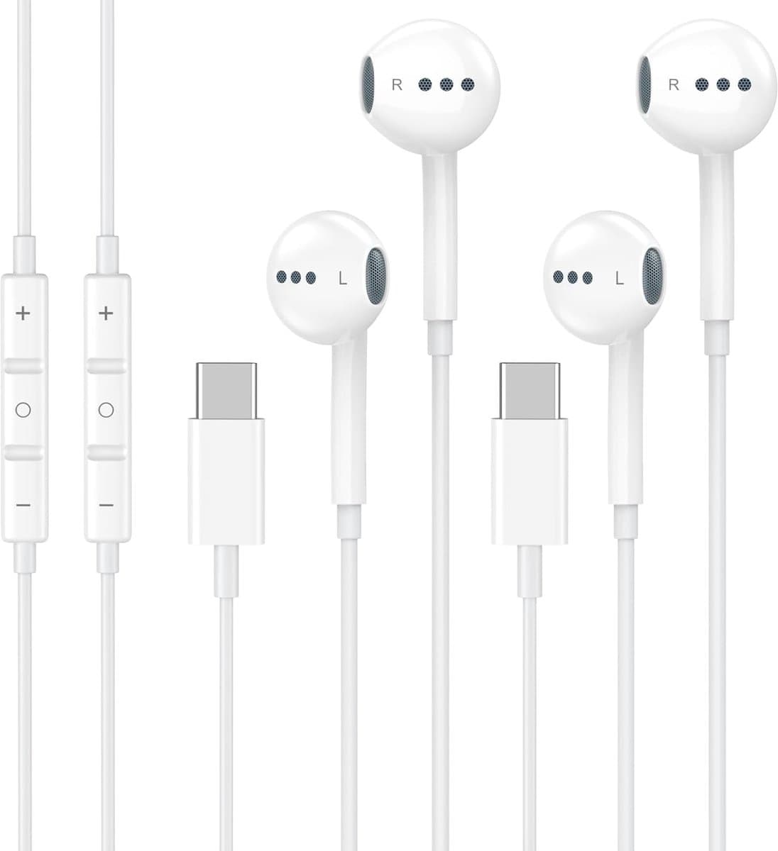 oordopje type c geschikt voor iphone 15 en 16 series ( totaal 2 stuks) — afbeelding 1
