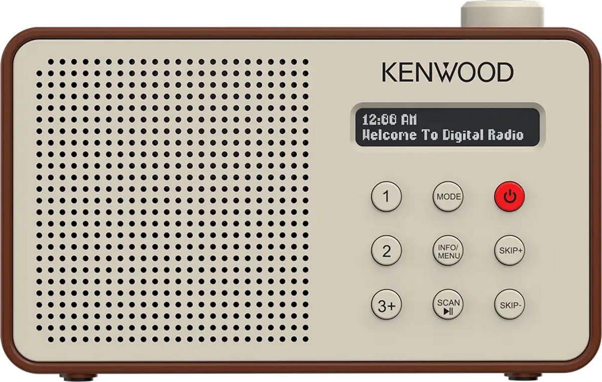 Kenwood CR-M25DAB Draagbare DAB+ radio met automatische veiligheidswaarschuwingsfunctie - Bruin — afbeelding 1