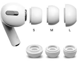 Jumada's - Dopjes geschikt voor Airpods Pro 1/2 : 3 Paar, Maat S/M/L - Siliconen Oordopjes - Eartips & Oortips - Alle maten in 1 doosje - Maat S & Maat M & Maat L