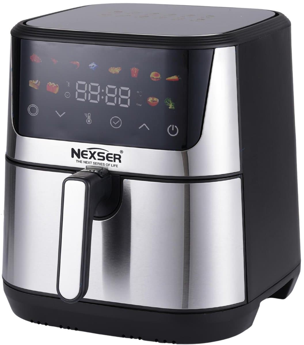 Airfryer 9L – Digitale Heteluchtfriteuse – 2000W – RVS – Touchscreen LED Display – Olievrij – Multifunctioneel – Easy Clean – Familieformaat — afbeelding 1