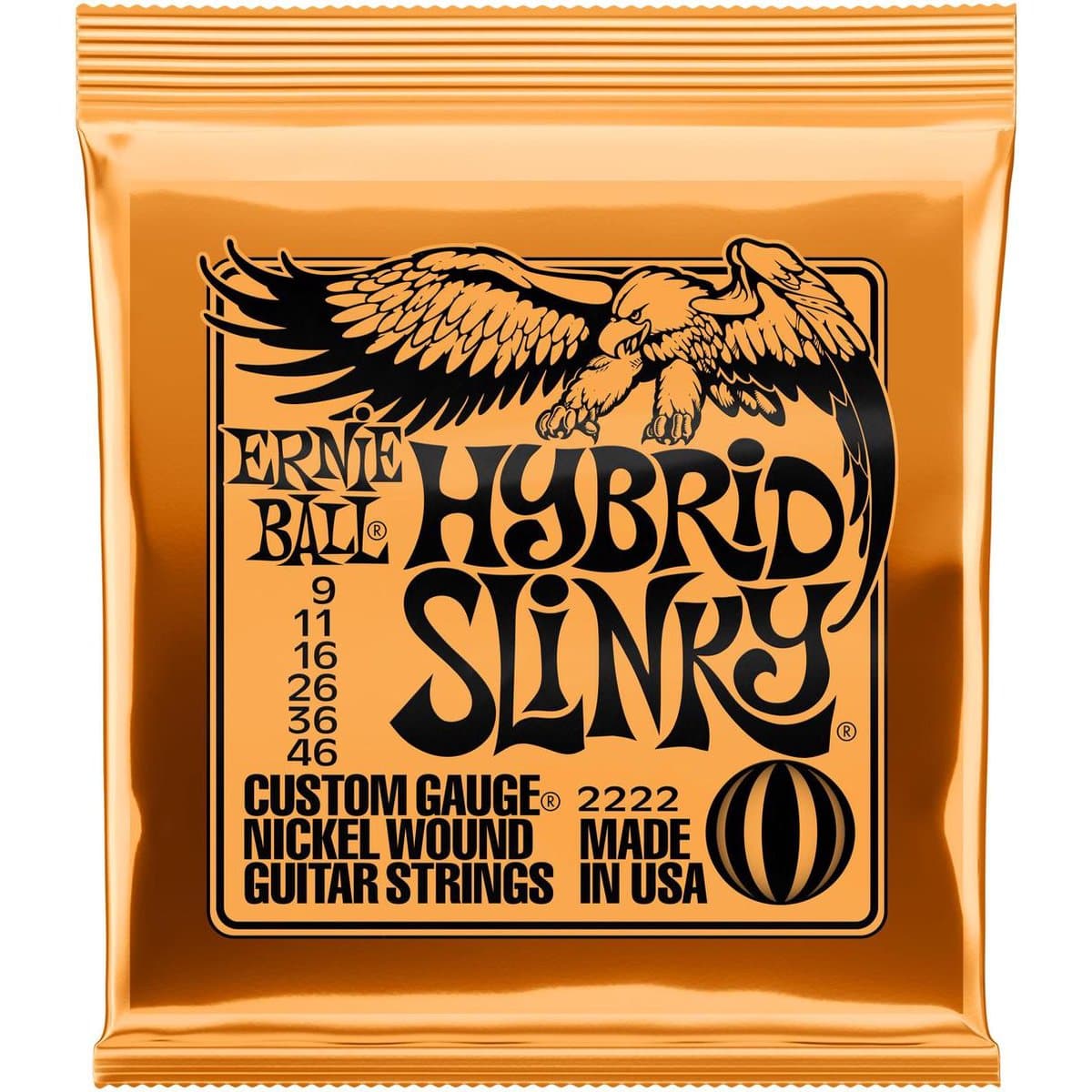 Ernie Ball Hybrid Slinky - Elektrische Gitaarsnaren - Super En Regular Slinky Gecombineerd - Nickel Wound - .009-.046 — afbeelding 1