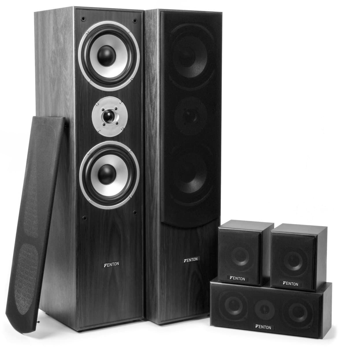 Surround set home cinema 5.0 - Fenton 1150 Watt - Complete set met 5 speakers - Zwart — afbeelding 1