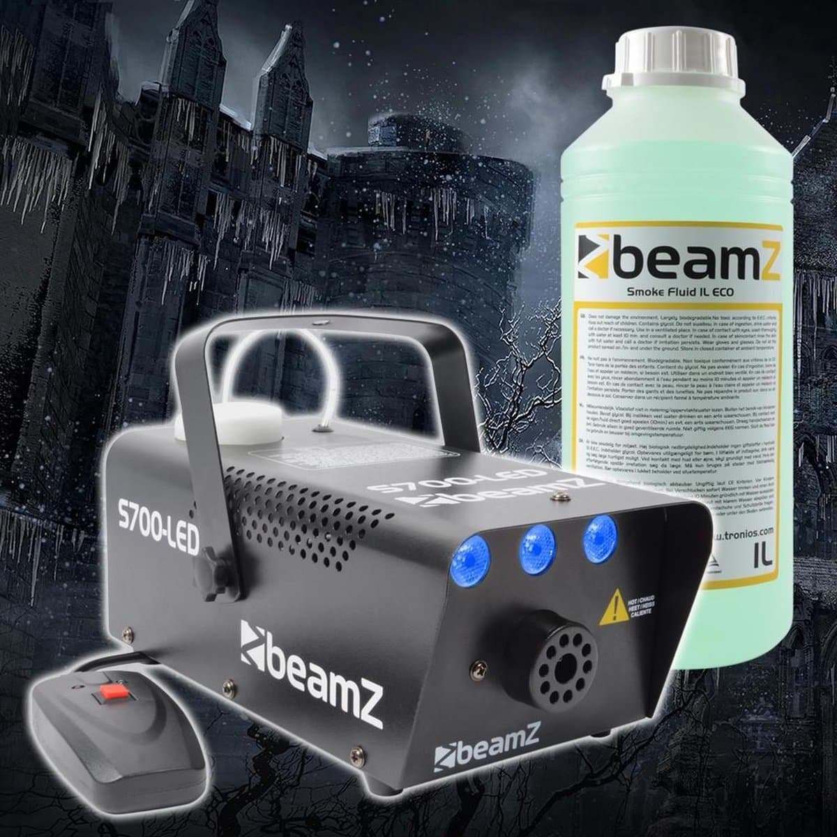 Halloween ICE feestpakket - BeamZ Halloween ICE feestpakket met S700LED ijs effect rookmachine en vloeistof — afbeelding 1